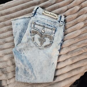 Rock Revival Sky Blue High Rise Women's Jeans Carpis